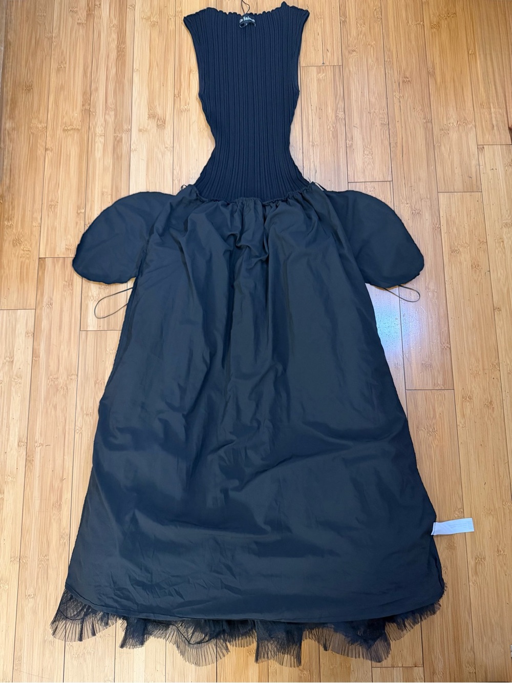 NWOT En Saison Darcy Sleeveless Mixed Media Tulle Gown Dress in Black Size S - Picture 10 of 15